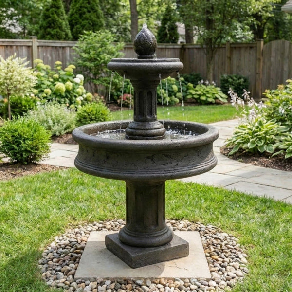 Column Base Tiered Water Fountain