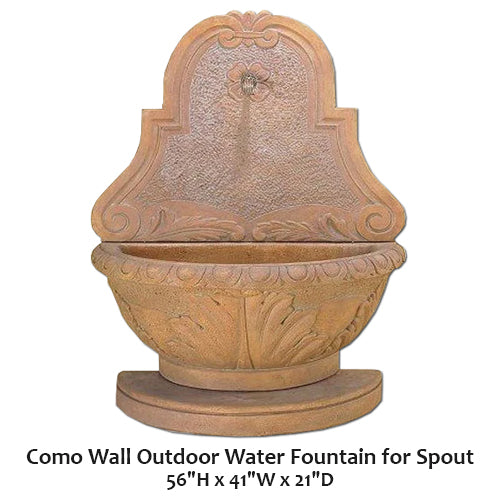 Como Wall Outdoor Water Fountain for Spout