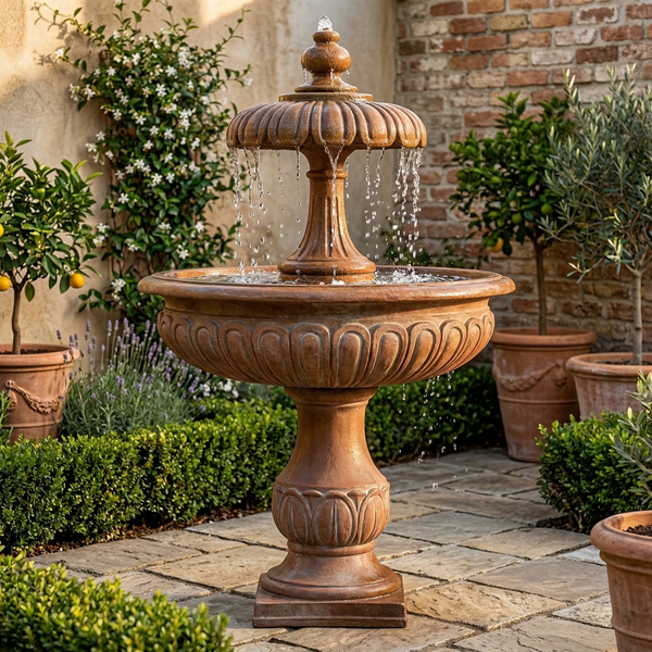 Cortona Two Tier Outdoor Water Fountain