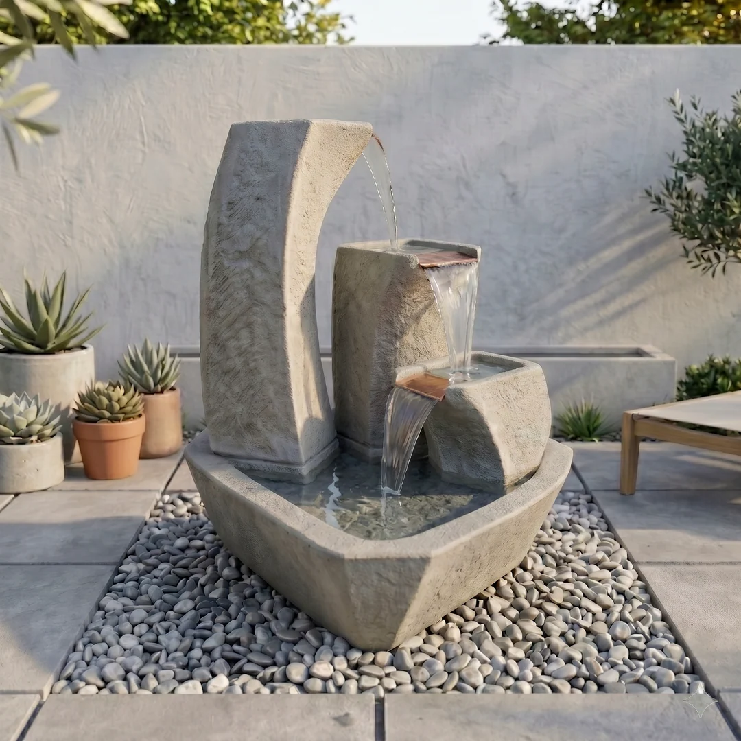 Curving Vessels Fountain