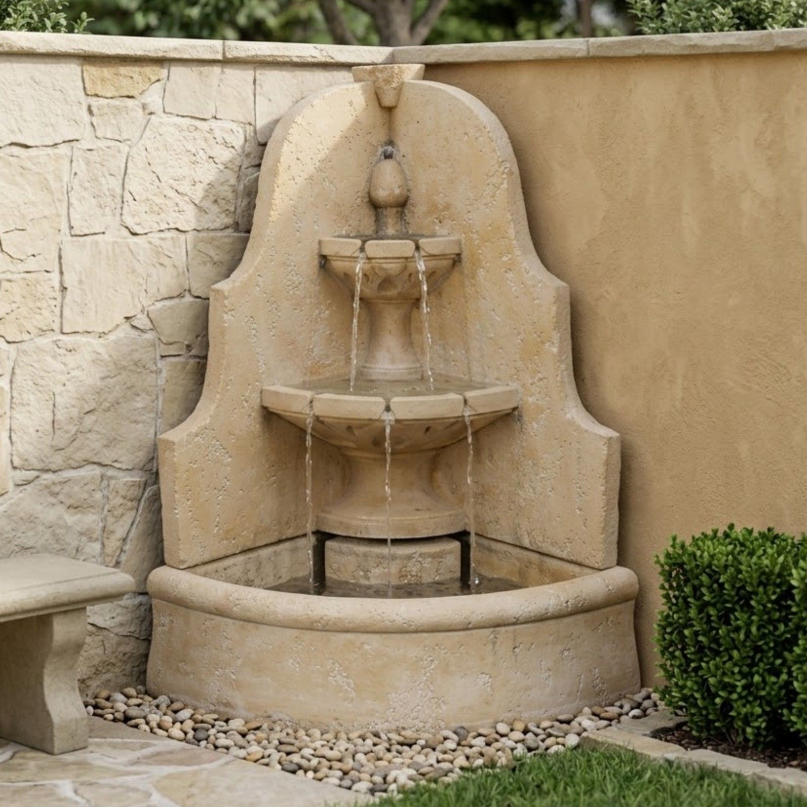 D'Angolo  Outdoor Corner Fountain