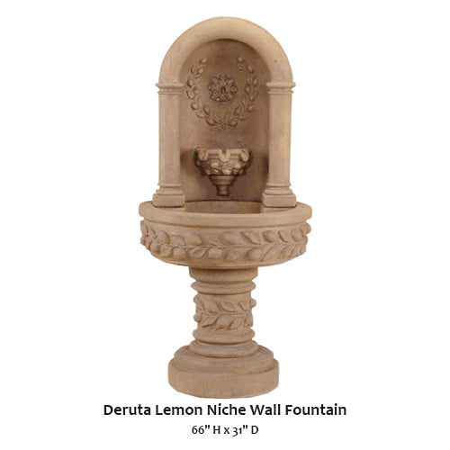 Deruta Lemon Niche Wall Fountain