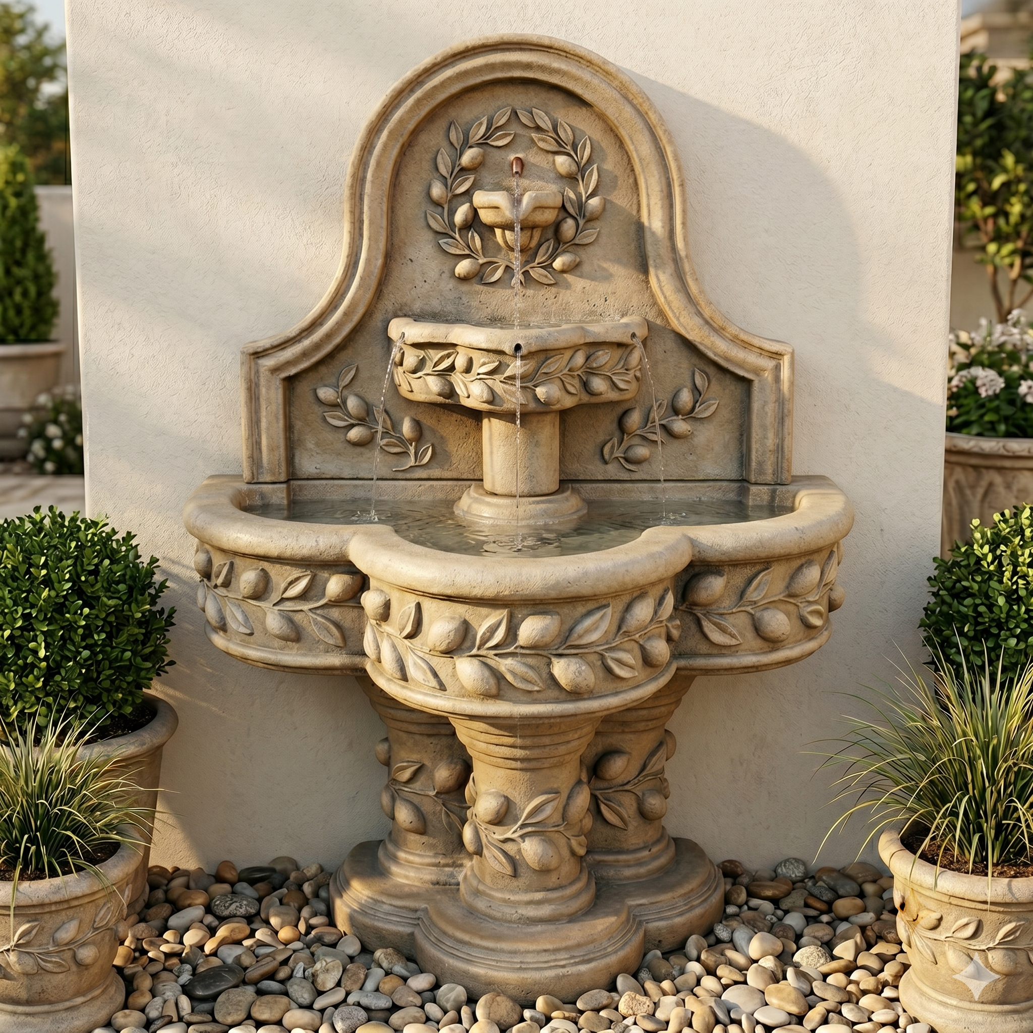 Deruta Lemon Wall Outdoor Water Fountain