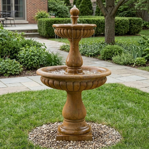 Dorica Two Tier Outdoor Water Fountain