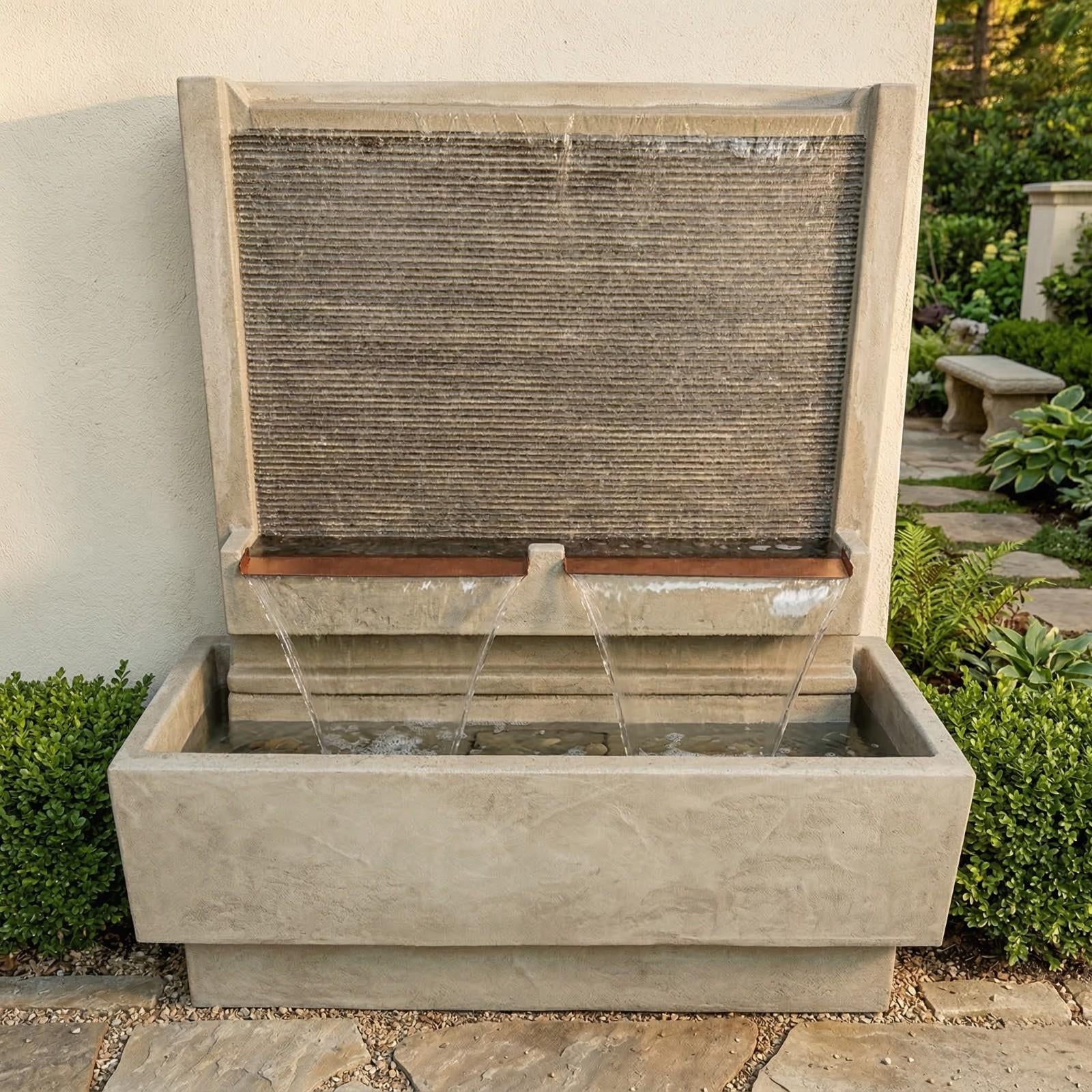 Double Brentwood Wall Fountain