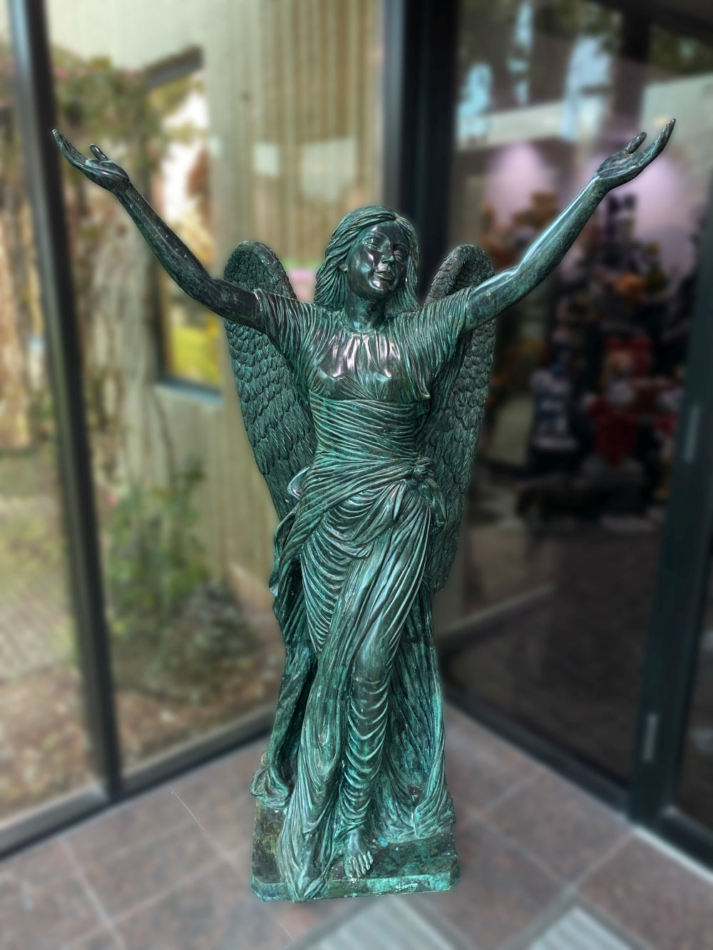 Brass Baron Large Celestine Angel Sculpture