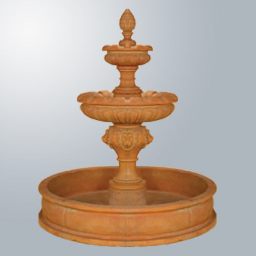 Empiro Lion Two Tier Pond Fountain