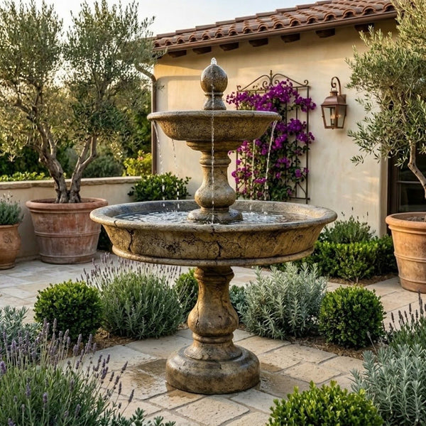 Ercolano Two Tier Outdoor Water Fountain