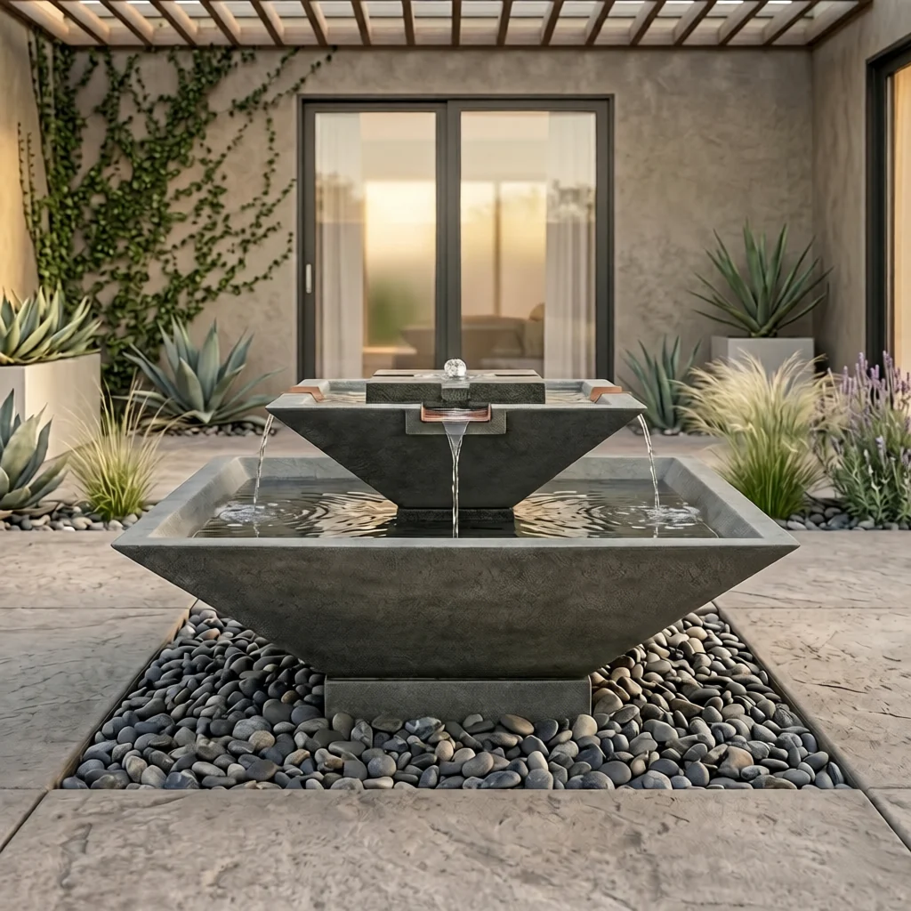 Facet Modern Outdoor Fountain