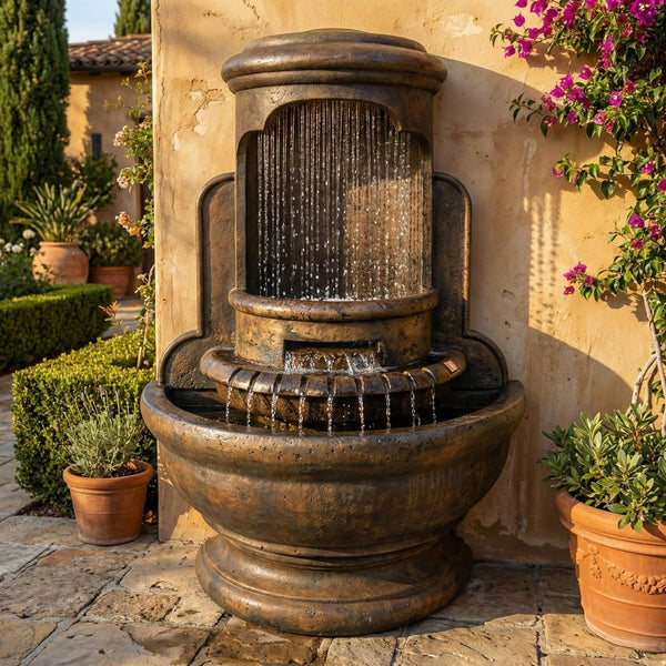 Falling Diamonds Outdoor Wall Water Fountain