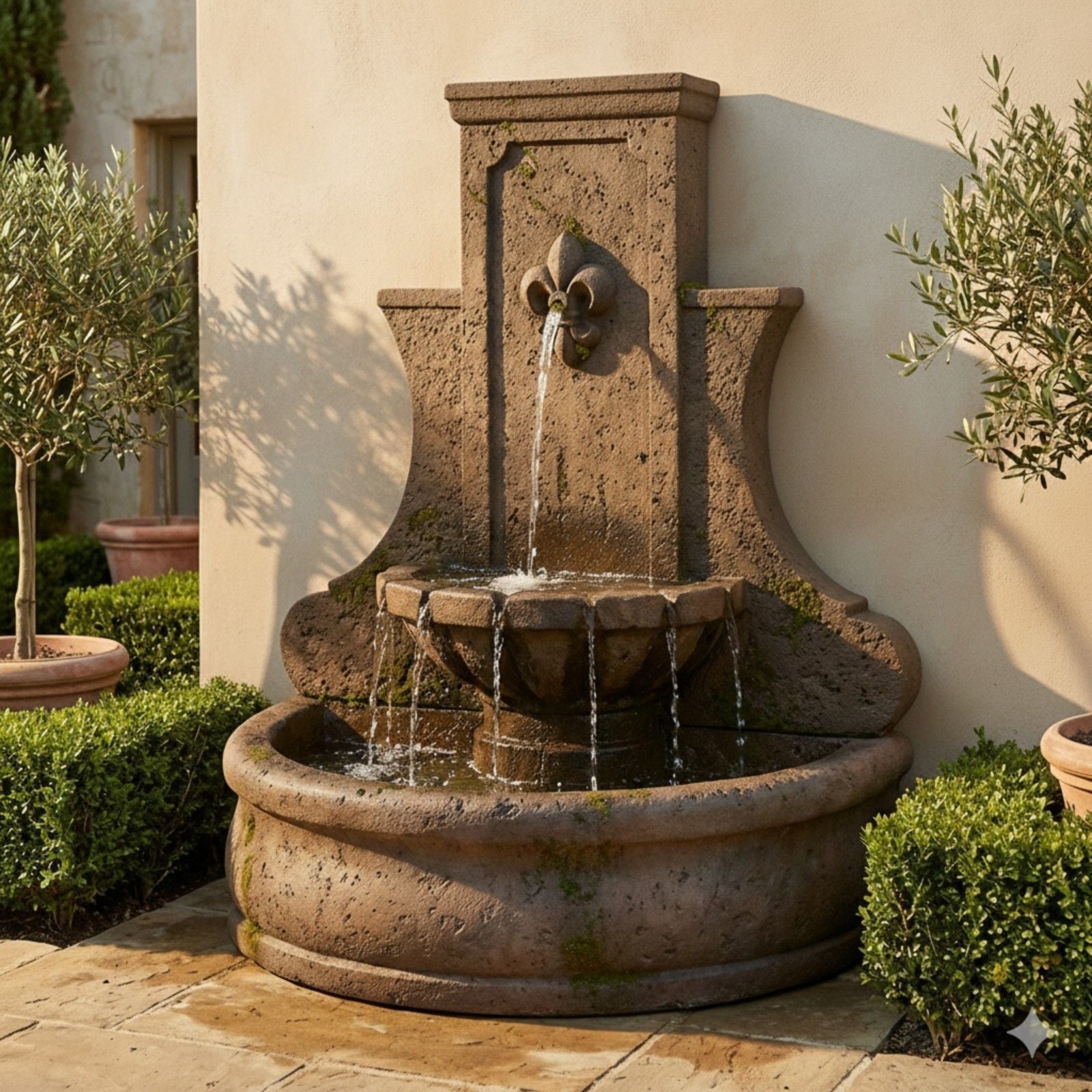 Fleur De Lis Wall Outdoor Fountain