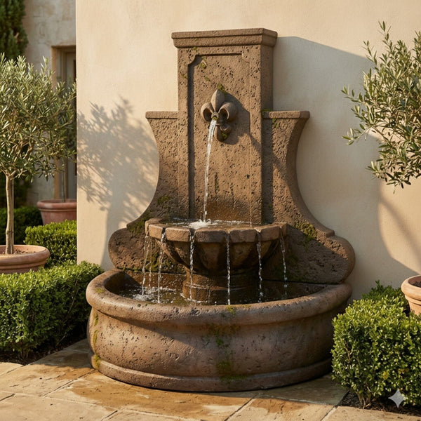 Fleur De Lis Wall Outdoor Fountain