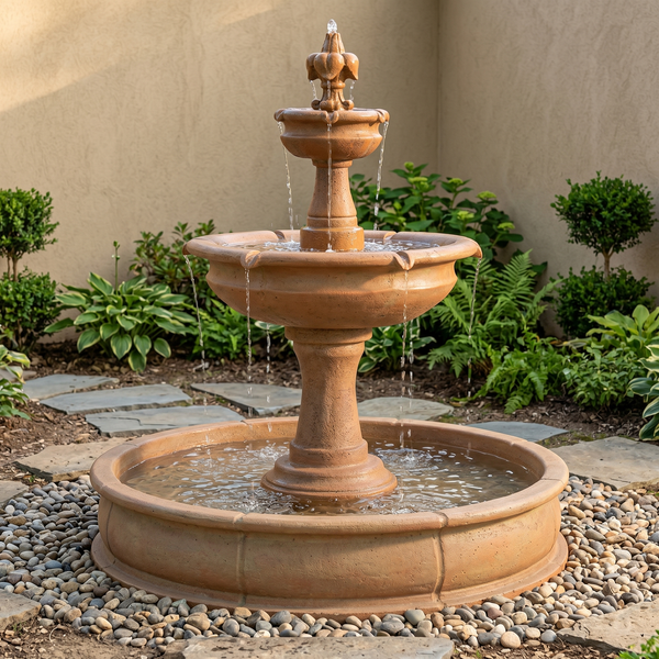 Fleur De Lis Pond Fountain