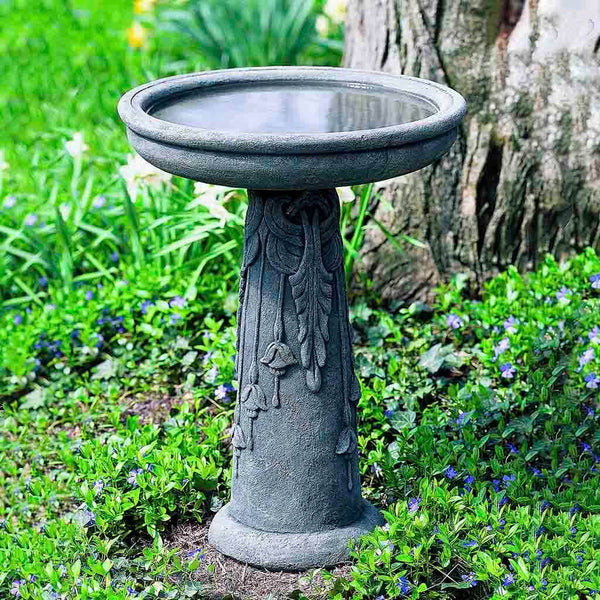 Flores Cast Stone Birdbath