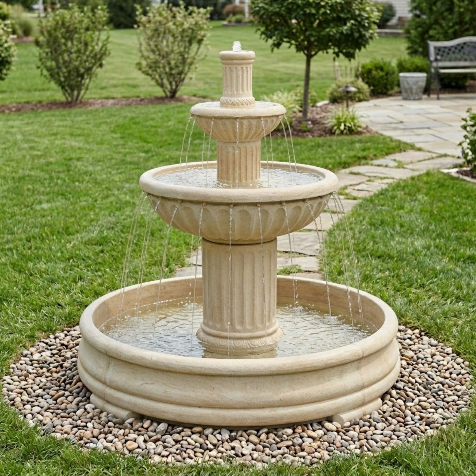 Fluted Fountain in Grando Pool