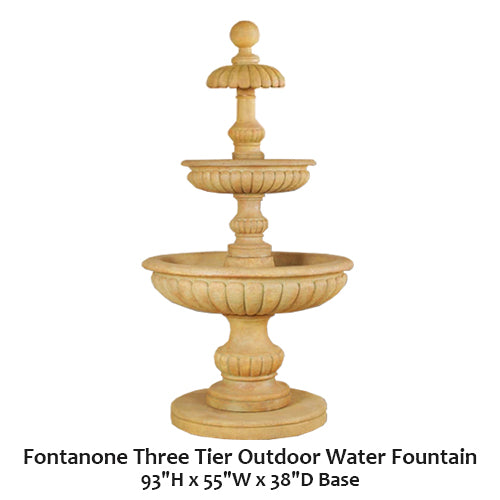 Fontanone Three Tier Outdoor Water Fountain