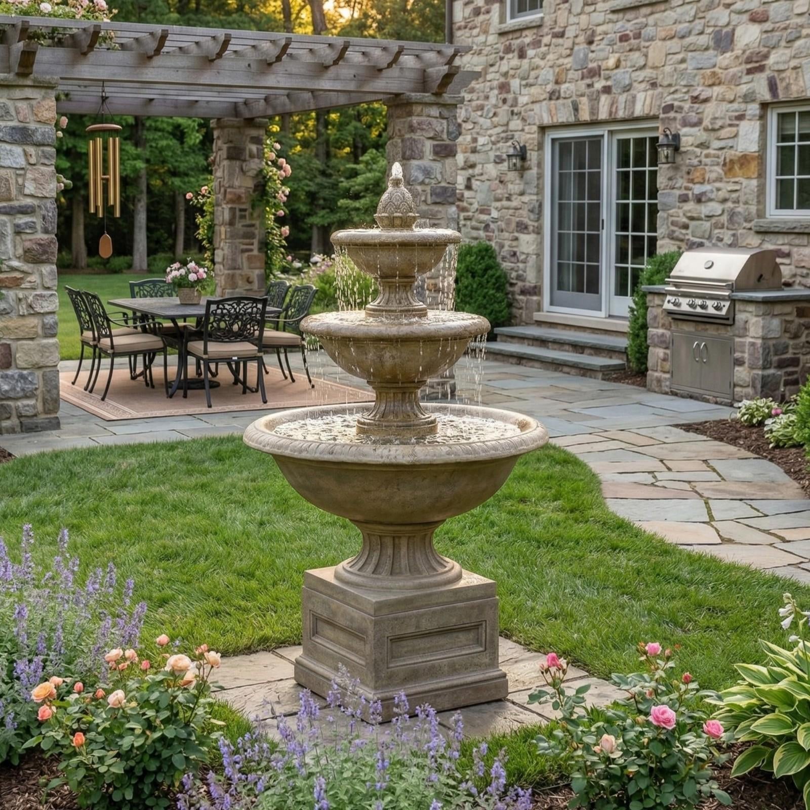 Fonthill Tiered Outdoor Water Fountain