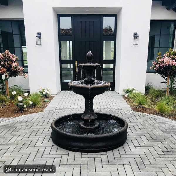 Verona 2 Tiers Outdoor Fountain With 55 Inch Basin - Large