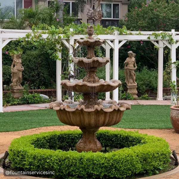Italian 4-Tier Outdoor Fountain - Tall