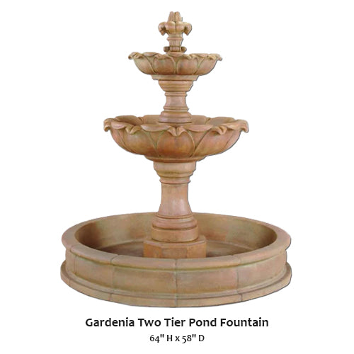 Gardenia Two Tier Pond Fountain