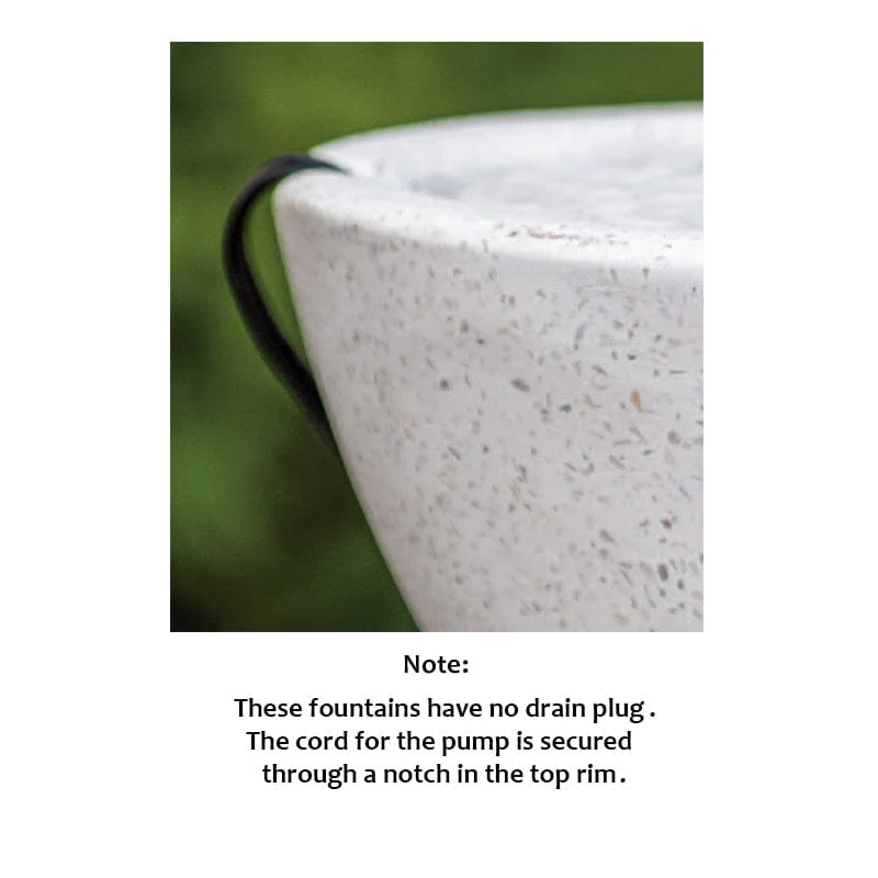 Geo Oval Fountain | Fiber Cement Collection