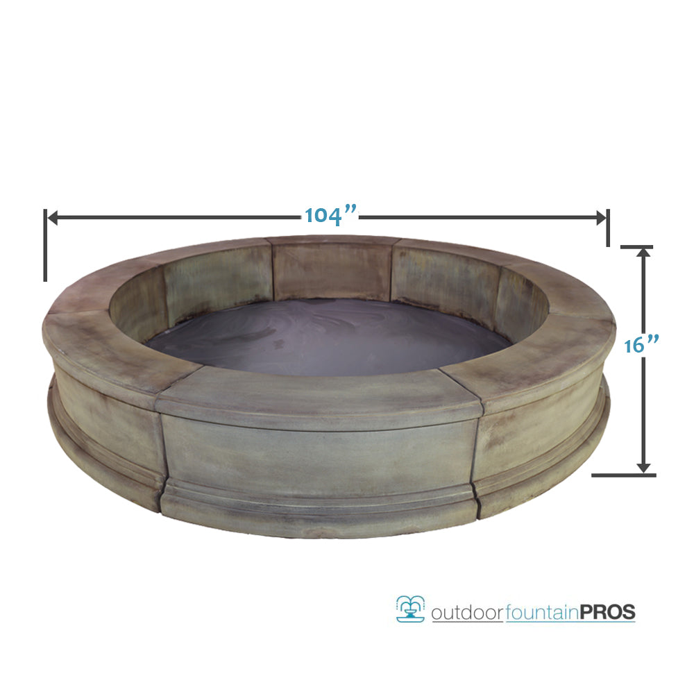 Giannini Large Easy Pond Basin - Outdoor Fountain Pros