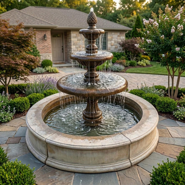 Grand Newcastle Three Tier Easy Pond Fountain