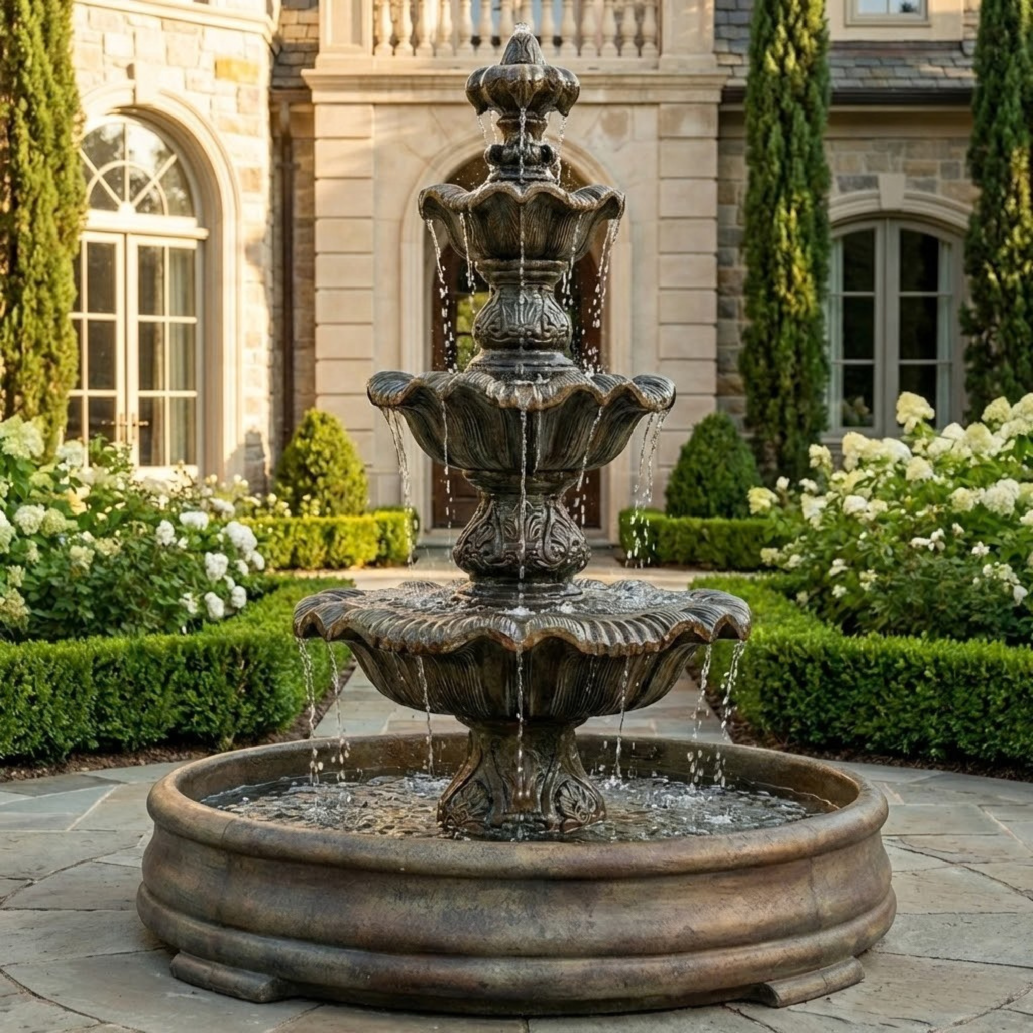 Three Tier Renaissance Fountain in Grando Pool