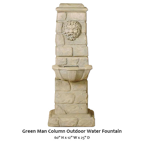 GreenManColumnOutdoorWaterFoun