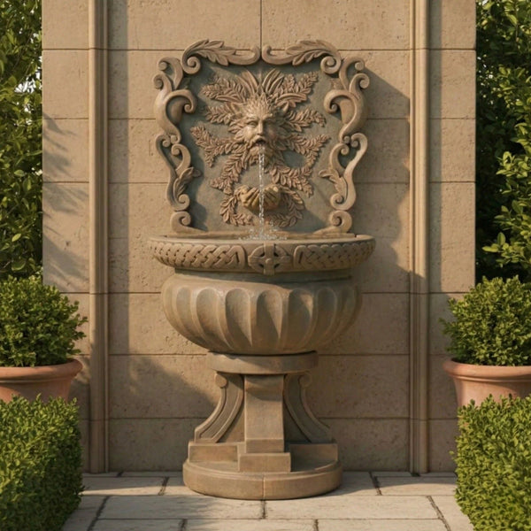 Green Man Outdoor Wall Fountain