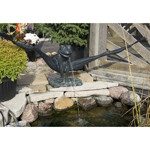 Brass Baron Gymnastic Frog Garden | Pool Accent