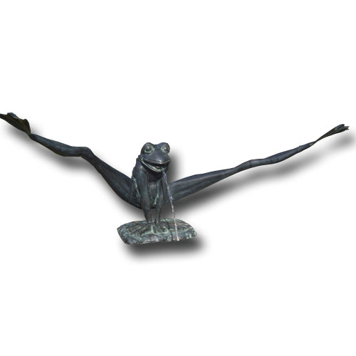 Brass Baron Gymnastic Frog Garden | Pool Accent