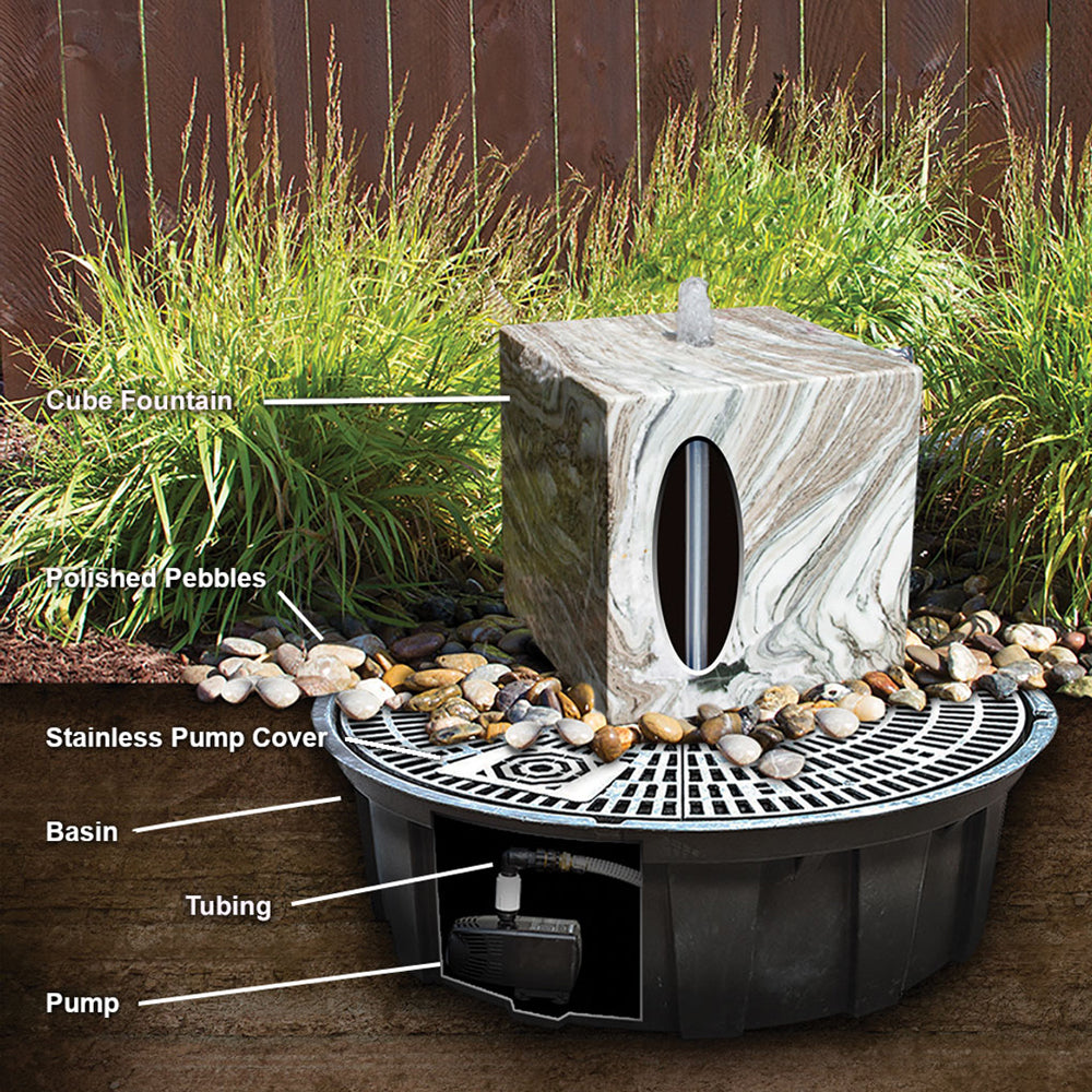 Heiho Basalt Stone Outdoor Fountain