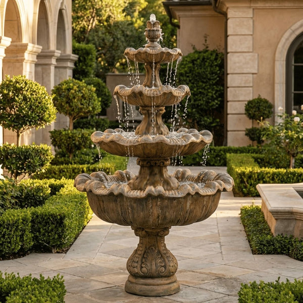 Italian 4-Tier Outdoor Fountain - Tall