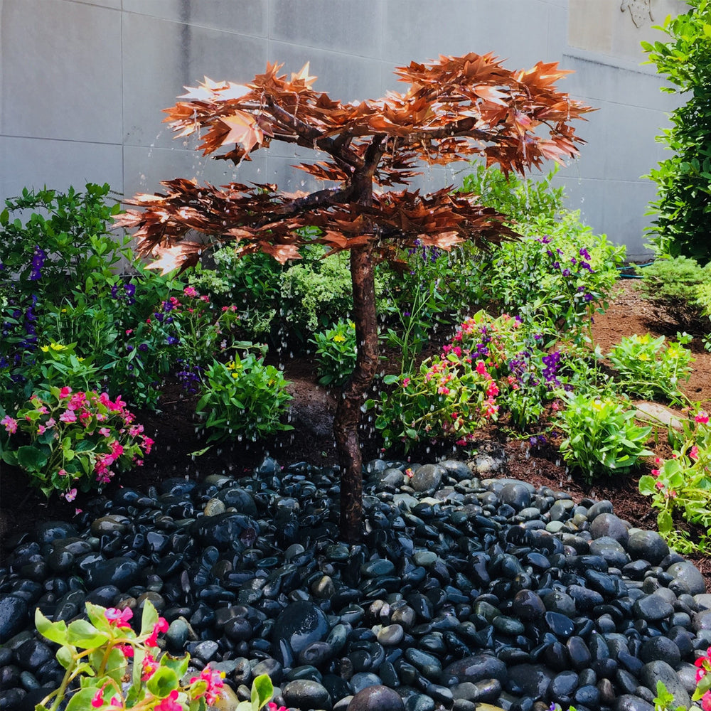 38" Copper Japanese Maple Tree Garden Fountain