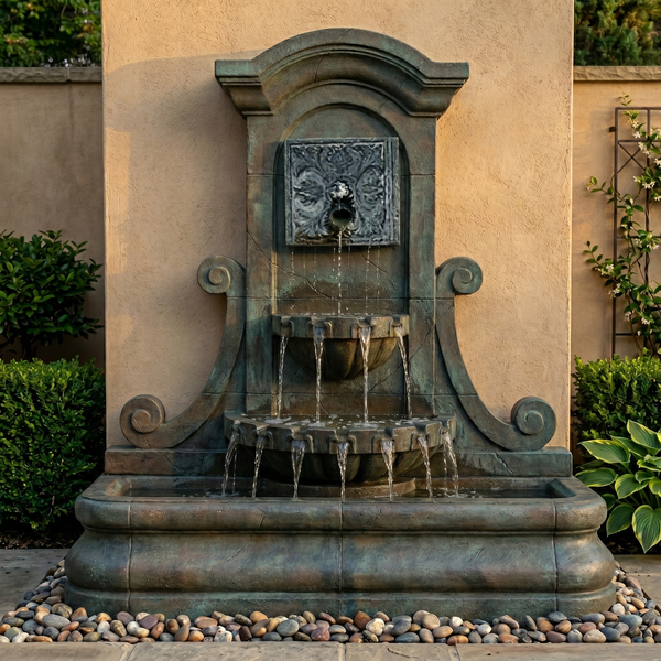 LaMura Fleur De Lys Flat Wall Fountain