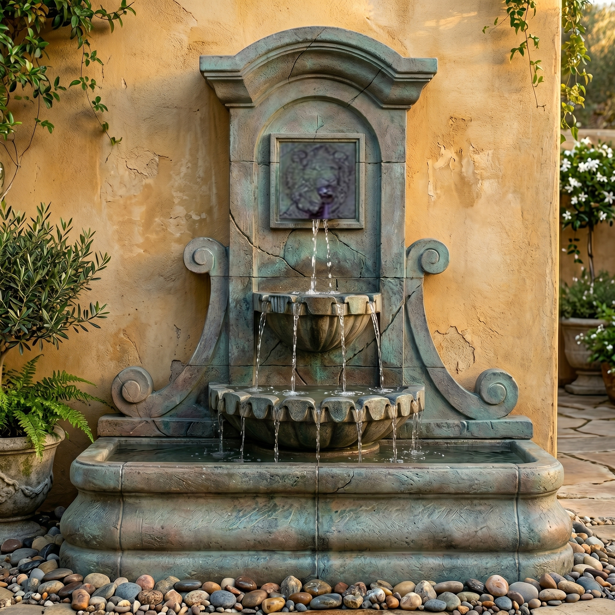 Lamura Lion Flat Wall Fountain