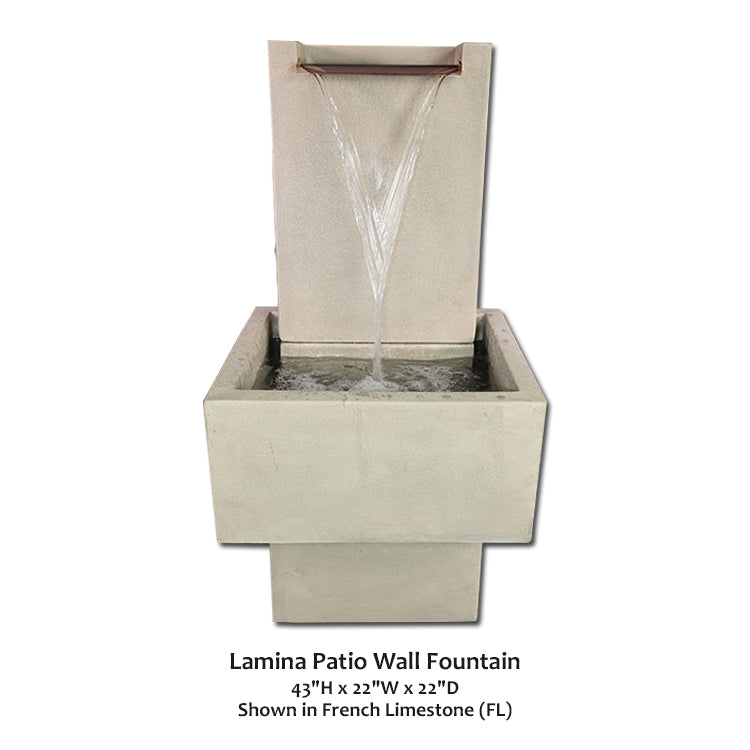 Lamina Patio Wall Fountain