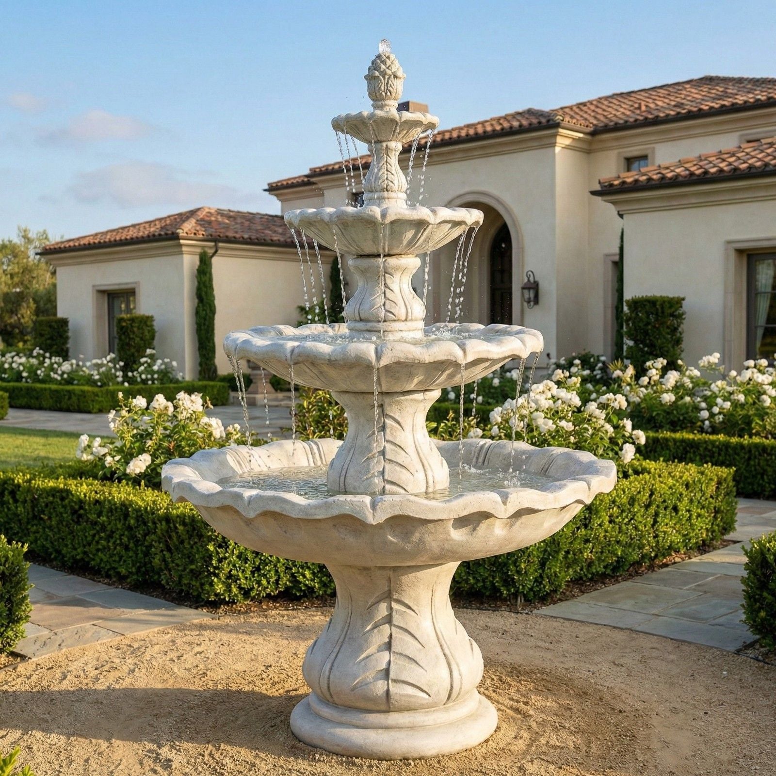 Large Classical Finial Outdoor Fountain