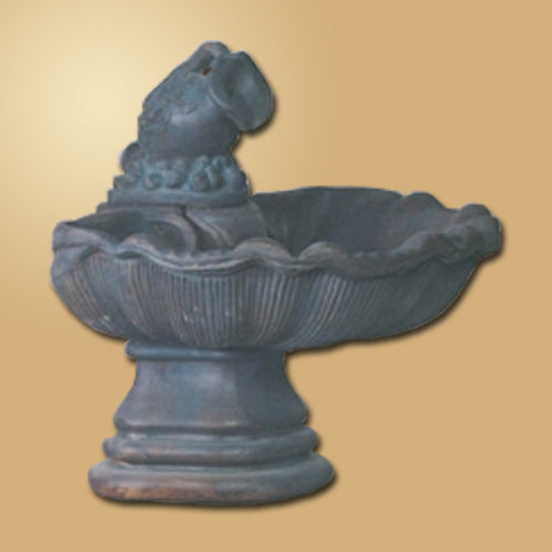 Large One Tier Shell Fountain With Water Pitcher