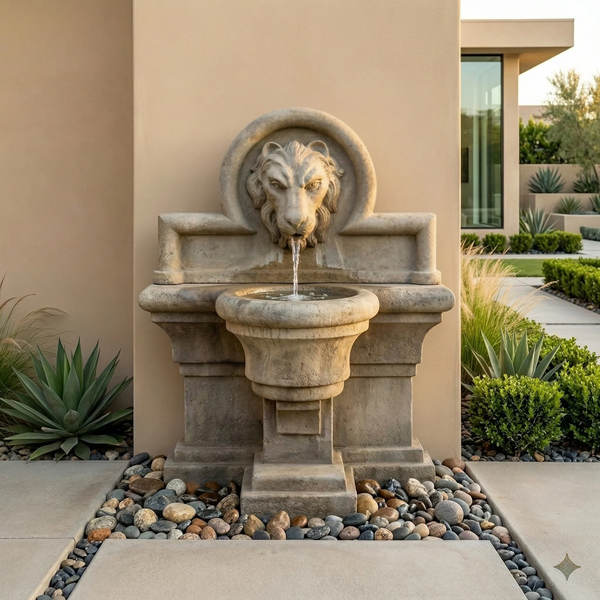 Leone Grande Wall Outdoor Fountain