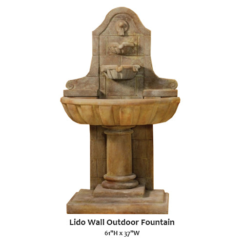 Lido Wall Outdoor Fountain