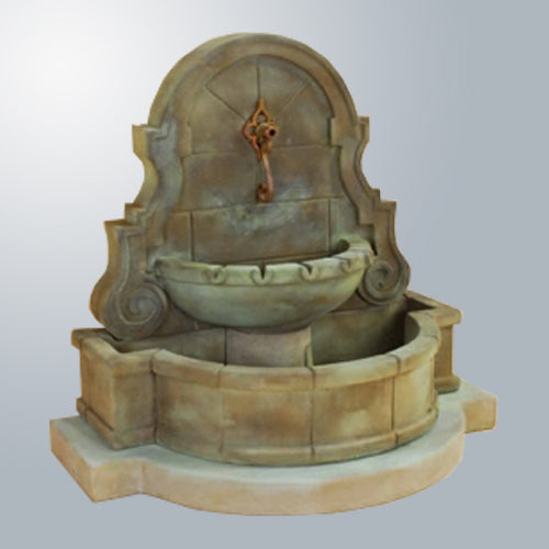 Liguria Wall Fountain With Step For Spout