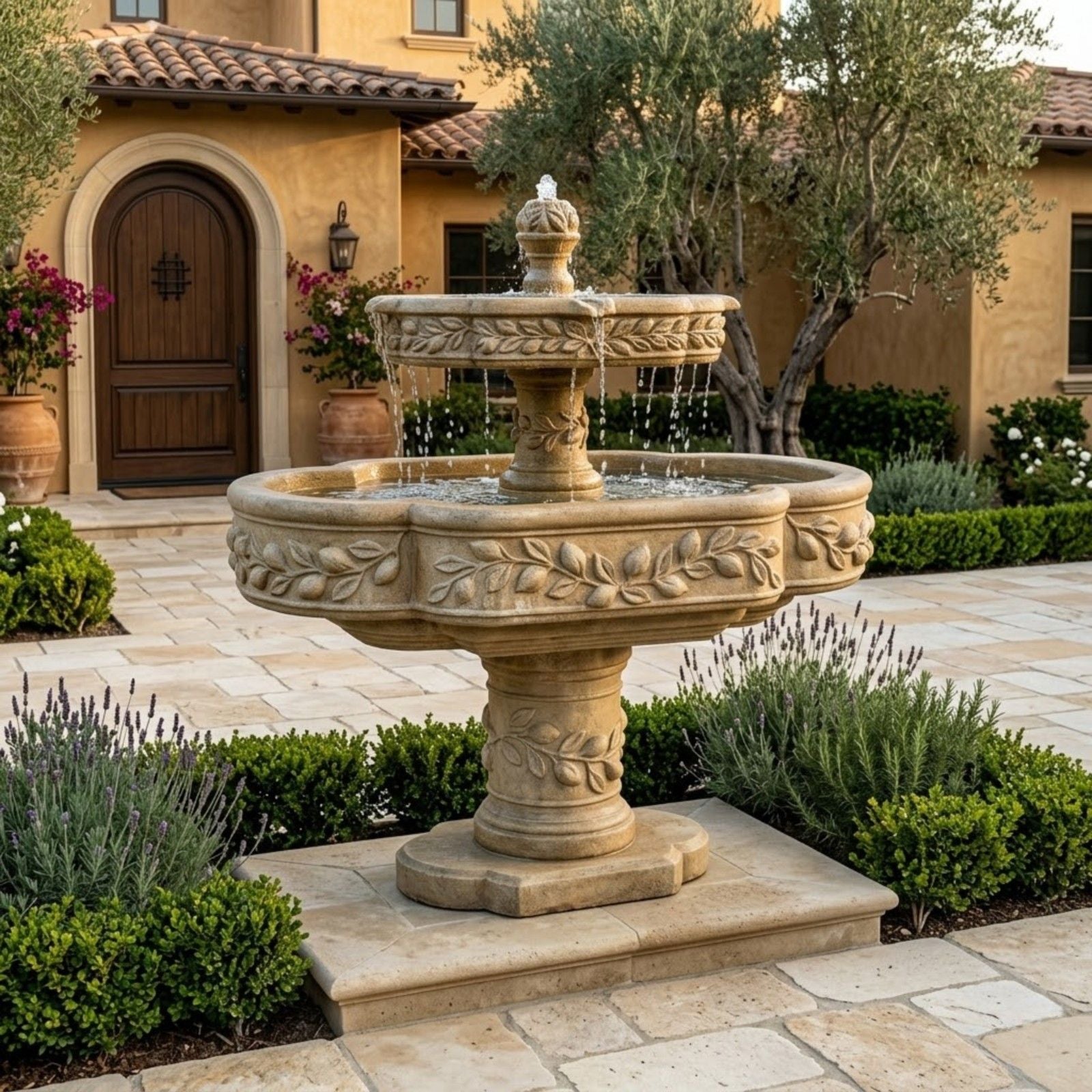Limoni Romani Two Tier Outdoor Water Fountain
