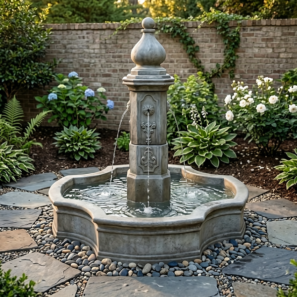 Lorraine Pond Fountain With Monaco Finial