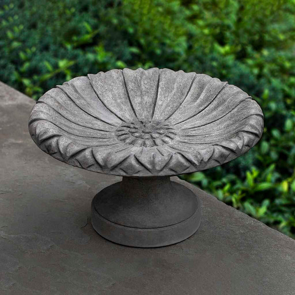 Small Lotus Cast Stone Birdbath