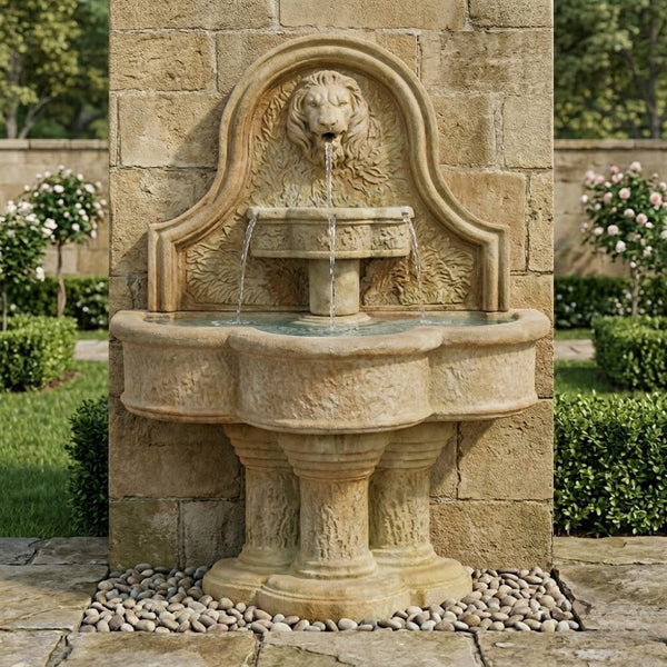 Luccan Lion Wall Outdoor Water Fountain