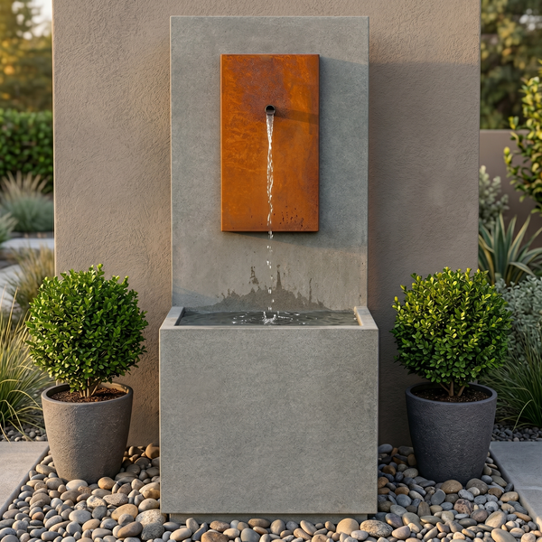 MC1 Wall Outdoor Fountain - Corten Steel