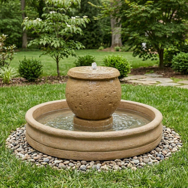Mall Planter Cast Stone Garden Fountain - Small