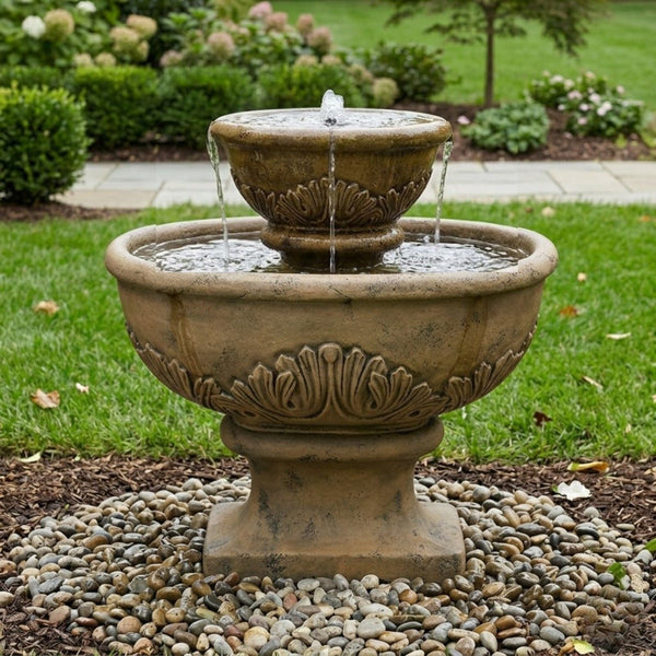 Mandalay Cast Stone Garden Fountain